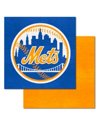 New York Mets Team Carpet Tiles  45 Sq Ft. Blue by   