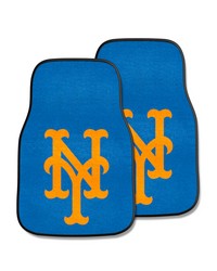 New York Mets Front Carpet Car Mat Set  2 Pieces Blue by   