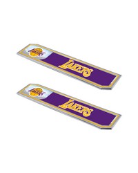 Los Angeles Lakers 2 Piece Heavy Duty Aluminum Embossed Truck Emblem Set Purple by   