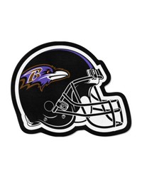 Baltimore Ravens Mascot Helmet Rug Black by   