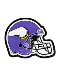 Minnesota Vikings Mascot Helmet Rug Purple by   