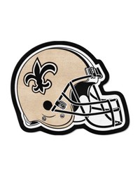 New Orleans Saints Mascot Helmet Rug Black by   