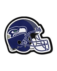 Seattle Seahawks Mascot Helmet Rug Blue by   