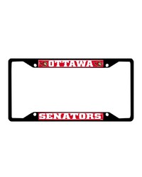 Ottawa Senators Metal License Plate Frame Black Finish Red by   