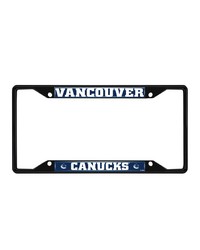 Vancouver Canucks Metal License Plate Frame Black Finish Navy by   