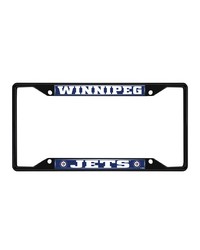 Winnipeg Jets Metal License Plate Frame Black Finish Navy by   
