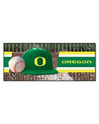 Oregon Ducks Baseball Runner Rug  30in. x 72in. Green by   