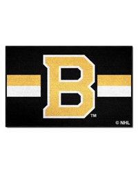 Boston Bruins Starter Mat Accent Rug  19in. x 30in. Uniform Alternate Design Black by   