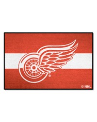 Detroit Red Wings Starter Mat Accent Rug  19in. x 30in. Uniform Alternate Design Red by   