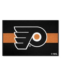 Philadelphia Flyers Starter Mat Accent Rug  19in. x 30in. Uniform Alternate Design Black by   