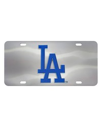 Los Angeles Dodgers 3D Stainless Steel License Plate Stainless Steel by   
