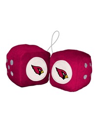 Arizona Cardinals Team Color Fuzzy Dice Decor 3 in  Set Red by   