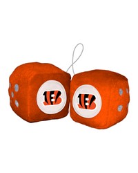 Cincinnati Bengals Team Color Fuzzy Dice Decor 3 in  Set Orange by   