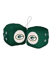 Green Bay Packers Team Color Fuzzy Dice Decor 3 in  Set Green by   
