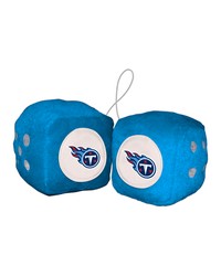 Tennessee Titans Team Color Fuzzy Dice Decor 3 in  Set Blue by   