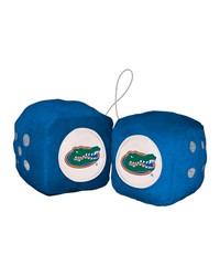 Florida Gators Team Color Fuzzy Dice Decor 3 in  Set Blue by   