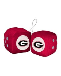 Georgia Bulldogs Team Color Fuzzy Dice Decor 3 in  Set Red by   