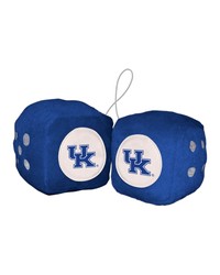 Kentucky Wildcats Team Color Fuzzy Dice Decor 3 in  Set Blue by   