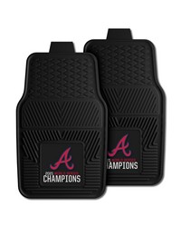 Atlanta Braves 2021 MLB World Series Champions Heavy Duty Car Mat Set  2 Pieces Black by   