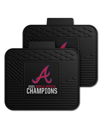 Atlanta Braves 2021 MLB World Series Champions Back Seat Car Utility Mats  2 Piece Set Black by   