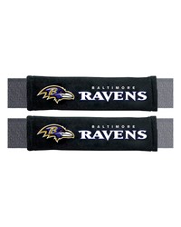 Baltimore Ravens Embroidered Seatbelt Pad  2 Pieces Black by   