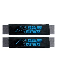 Carolina Panthers Embroidered Seatbelt Pad  2 Pieces Black by   