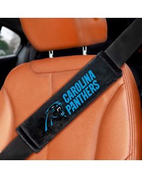 Carolina Panthers Embroidered Seatbelt Pad  2 Pieces Black by   