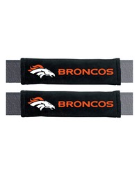 Denver Broncos Embroidered Seatbelt Pad  2 Pieces Black by   