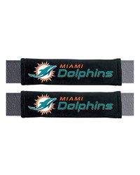 Miami Dolphins Embroidered Seatbelt Pad  2 Pieces Black by   