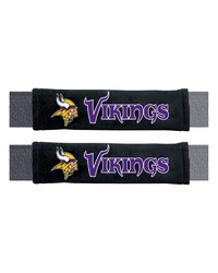 Minnesota Vikings Embroidered Seatbelt Pad  2 Pieces Black by   