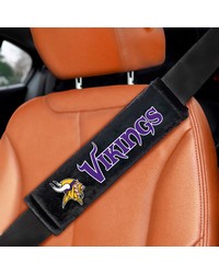 Minnesota Vikings Embroidered Seatbelt Pad  2 Pieces Black by   