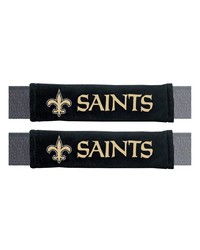 New Orleans Saints Embroidered Seatbelt Pad  2 Pieces Black by   