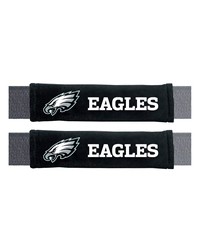 Philadelphia Eagles Embroidered Seatbelt Pad  2 Pieces Black by   