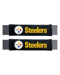 Pittsburgh Steelers Embroidered Seatbelt Pad  2 Pieces Black by   