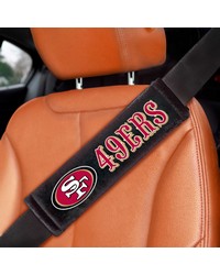 San Francisco 49ers Embroidered Seatbelt Pad  2 Pieces Black by   