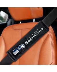 Seattle Seahawks Embroidered Seatbelt Pad  2 Pieces Black by   