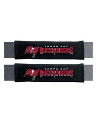 Tampa Bay Buccaneers Embroidered Seatbelt Pad  2 Pieces Black by   