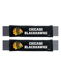 Chicago Blackhawks Embroidered Seatbelt Pad  2 Pieces Black by   