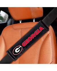 Georgia Bulldogs Embroidered Seatbelt Pad  2 Pieces Black by   