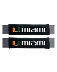 Miami Hurricanes Embroidered Seatbelt Pad  2 Pieces Black by   