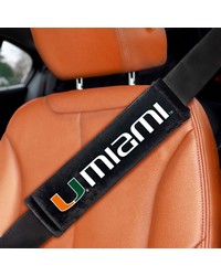 Miami Hurricanes Embroidered Seatbelt Pad  2 Pieces Black by   