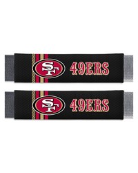 San Francisco 49ers Team Color Rally Seatbelt Pad  2 Pieces Black by   