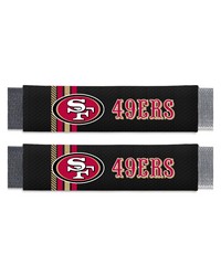 San Francisco 49ers Team Color Rally Seatbelt Pad  2 Pieces Black by   