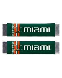 Miami Hurricanes Team Color Rally Seatbelt Pad  2 Pieces Green by   