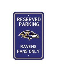 Baltimore Ravens Team Color Reserved Parking Sign Decor 18in. X 11.5in. Lightweight Purple by   