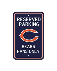 Chicago Bears Team Color Reserved Parking Sign Decor 18in. X 11.5in. Lightweight Navy by   