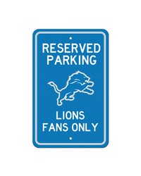 Detroit Lions Team Color Reserved Parking Sign Decor 18in. X 11.5in. Lightweight Blue by   