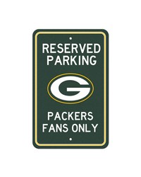 Green Bay Packers Team Color Reserved Parking Sign Decor 18in. X 11.5in. Lightweight Green by   