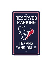 Houston Texans Team Color Reserved Parking Sign Decor 18in. X 11.5in. Lightweight Navy by   