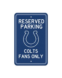 Indianapolis Colts Team Color Reserved Parking Sign Decor 18in. X 11.5in. Lightweight Blue by   